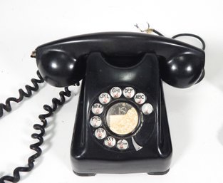 Vintage KELLOGG Black Rotary Telephone