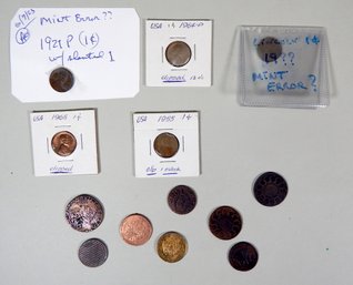 Lot Of US Error Coins And Copies