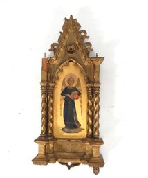 Antique Late 19th C. Icon Of An Angel