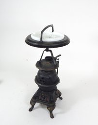 Vintage SPARK Cast Iron Pot Belly Stove Floor Ashtray