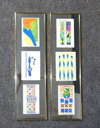 Pair Henri Matisse Framed Print Triptychs