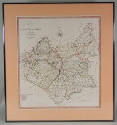 Original 1805 John Cary Map Of Leicestershire, United Kingdom