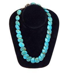 Vintage Round Turquoise Bead Necklace