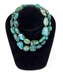 Vintage Blue & Green Turquoise Bead Necklace