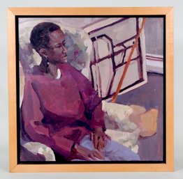 Vintage Woman In The Chair Oil Painting