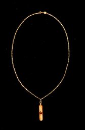 Enameled Whistle Pendant Necklace