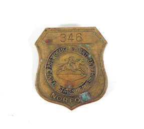 United States Post Office NORFOLK VA Postal Employee Badge