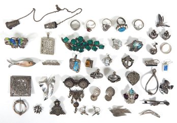 Lot Of Vintage Sterling Silver Jewelry