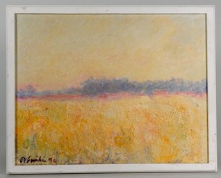 J. Smith (20th Century) Impressionist Landscape Oil Painting