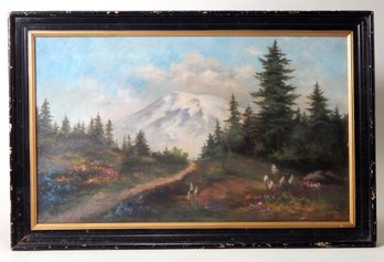 Vintage Landscape Oil Painting -signed