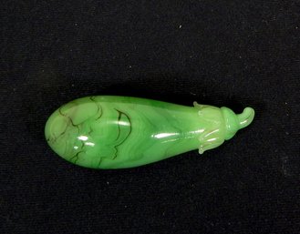 Vintage Chinese Green Art Glass Snuff Bottle