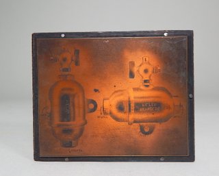 Vintage Steampunk Copper Plate Printing Block