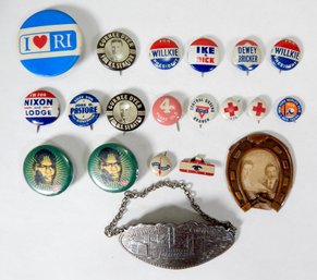 Antique Advertising Pins, Miniature Picture Frame