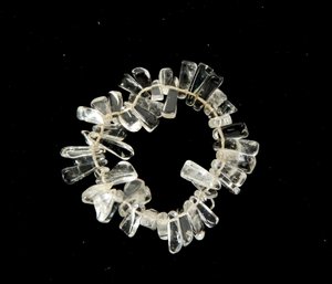 Vintage Natural Rock Crystal Bead Bracelet