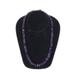 Vintage Amethyst Rondelle Bead Necklace