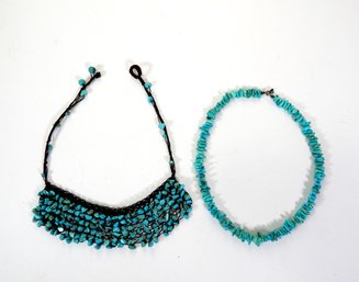 Pair Vintage Turquoise Necklaces