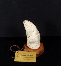 Humpback Whale & Baby Cook Company Whale Tooth Sculpture