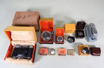Vintage Kodak Retina III Camera Lot, Filters, Lenses, Etc.
