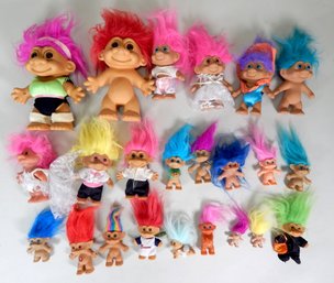 1980s / 1990s Troll Dolls  - Lot Of 23