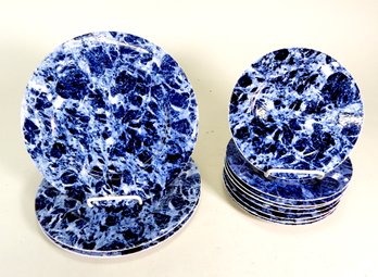 Set 11 NOS Villeroy & Boch Marble Blue Plates