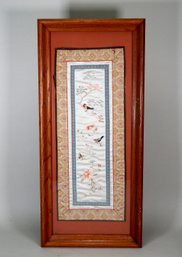 Vintage Chinese Fine Silk Framed Embroidery