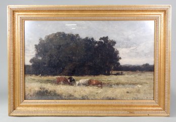 Edward Bannister Landscape With Cows Framed Print