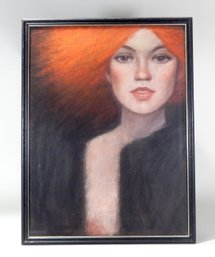 Mary Kosowski (1927 - 2020) Girl Portrait Pastel