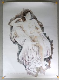 Herbert Lewis Fink (1921 - 2006) Nude On The Chair Watercolor