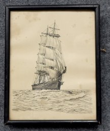 Antique E.PFEIFFER Nautical Etching