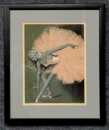 H. Giroux Ballerina Dancer Original Pastel Painting