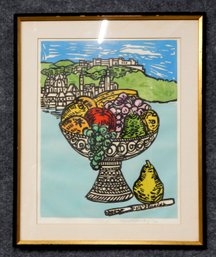 Modernist Fruit Still Life - Original Signed Serigraph