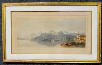 Antique 19th Century Watercolor Painting