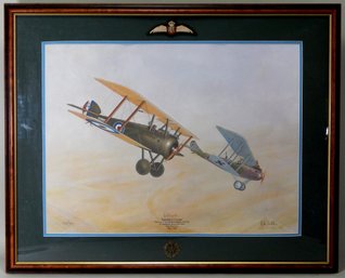 David Ingalls Signed WWI Biplane - Limited Edition Lithograph With COA