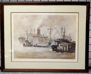 John Kelly (Born 1939) ' Port Of Trade' Ships Signed Numbered Lithograph With COA