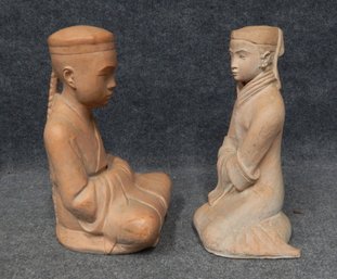 Pair Large Austin Production Asian Man And Women Figures