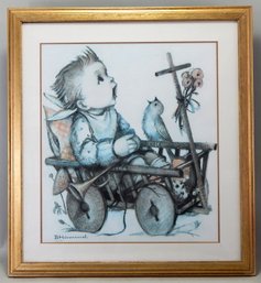 Vintage Hammel ' Care Free' Limited Edition Print With COA