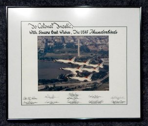 Vintage Original General Presentation 1980'S USAF THUNDERBIRDS -Signed