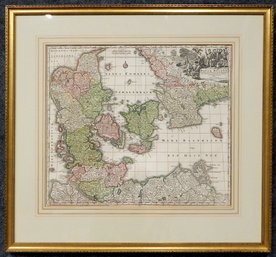 Seutter, Matthaus (1678 - 1757) Daniae Regnum - Original Map Of Denmark