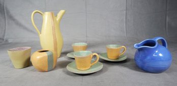 Crackle Pottery Tea Set