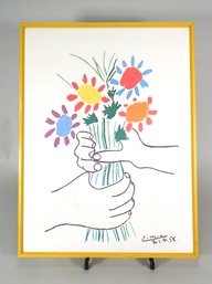 Vintage Picasso Print 'Le Bouquet Des Fleurs'