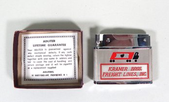 Vintage Kramer Bros Advertising Lighter With Box