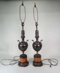 Pair Vintage Urn Lamps