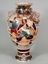 Large Vintage Japanese Satsuma Vase W/ Handles