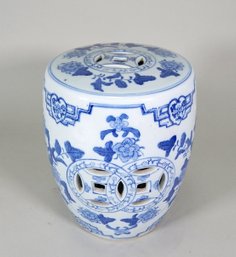 Mid 20th Century Chinese Blue & White Garden Stool/Seat