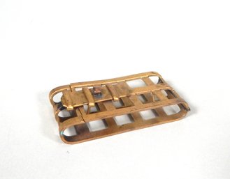 Antique Gold Filled French Cage Buckle/ Holder