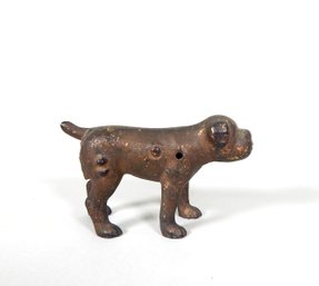 Antique Miniature Cast Iron Hubley Pitbull Dog Toy Figure