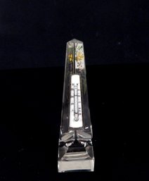 19th Century Glass Obelisk Desktop Thermometer Fahrenheit & Raumur Scale