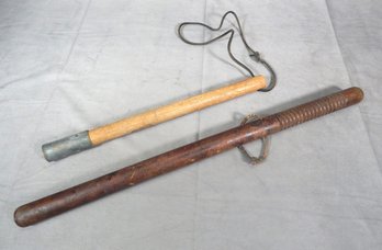 Two Vintage Baton Night Sticks  - 'Billy Sticks'