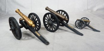 Three Cast Iron Cannons - Replicas