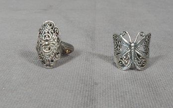 Pair Of Sterling Silver Rings